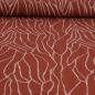 Preview: Viskose Twill Druck abstrakte Blätter rostrot
